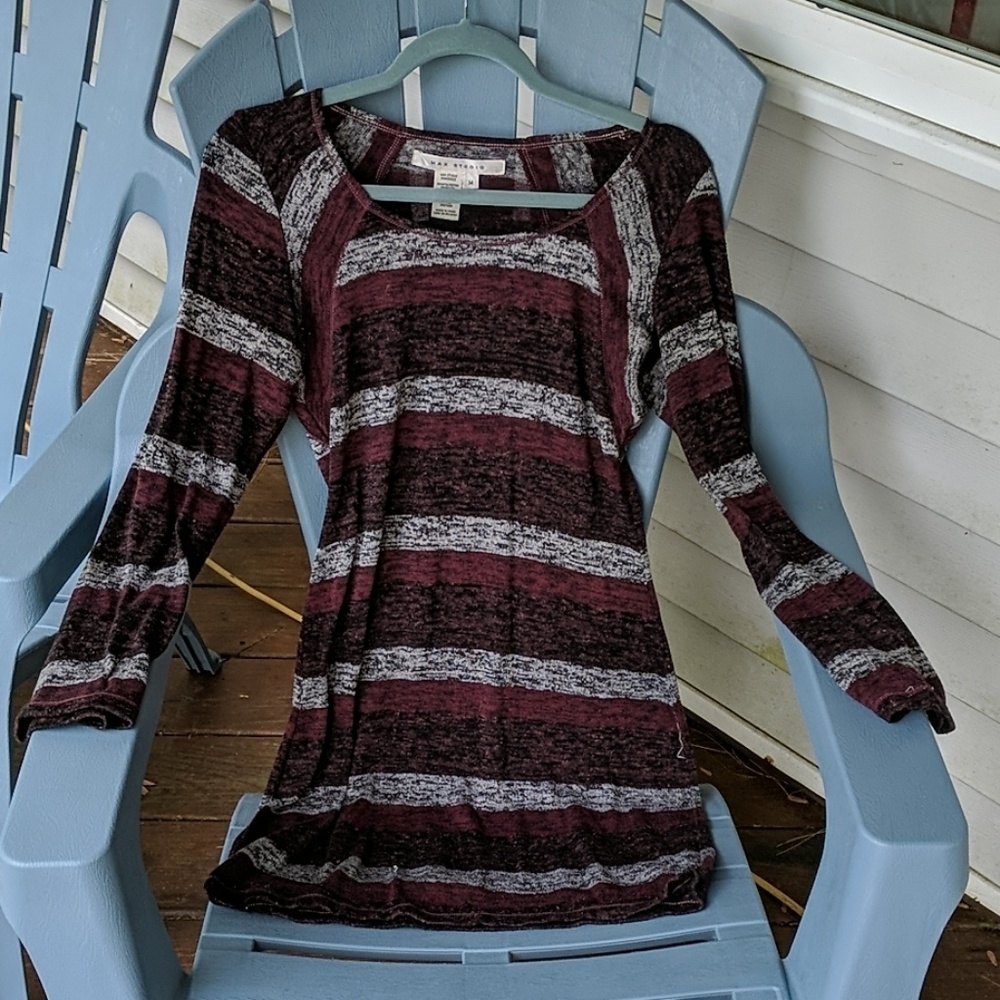 Light striped sweater dress
